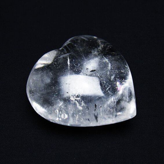 水晶 ハート置物 一点物 145-1489