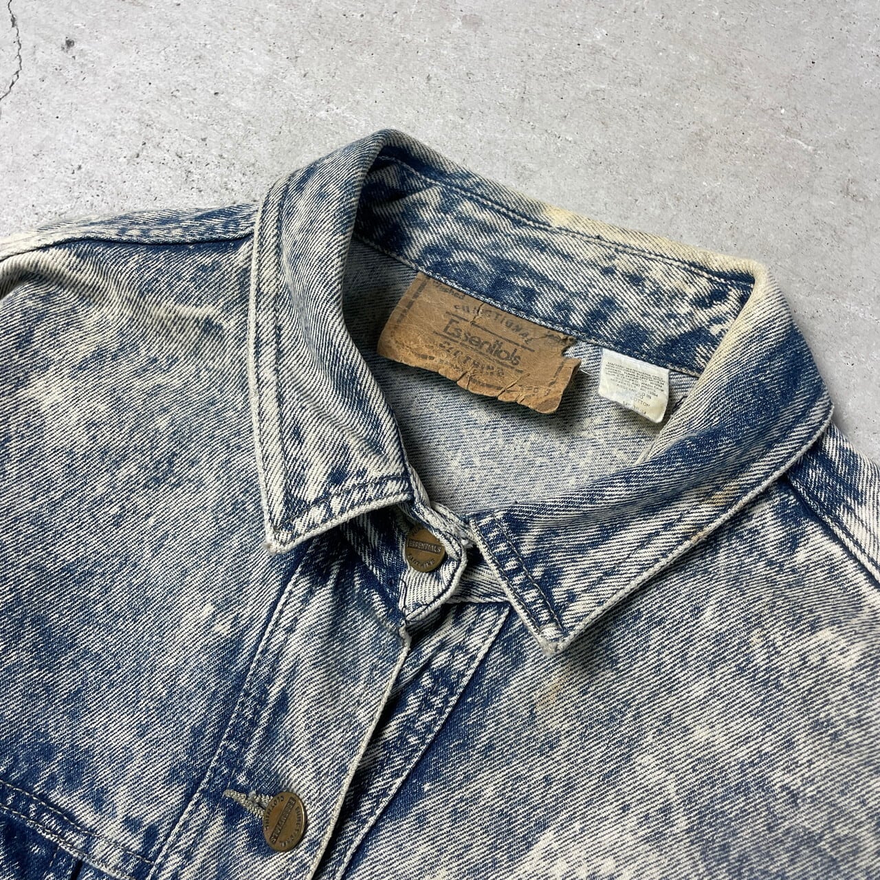 90年代 ESSENTIALS ケミカル デニムジャケット カバーオール メンズL