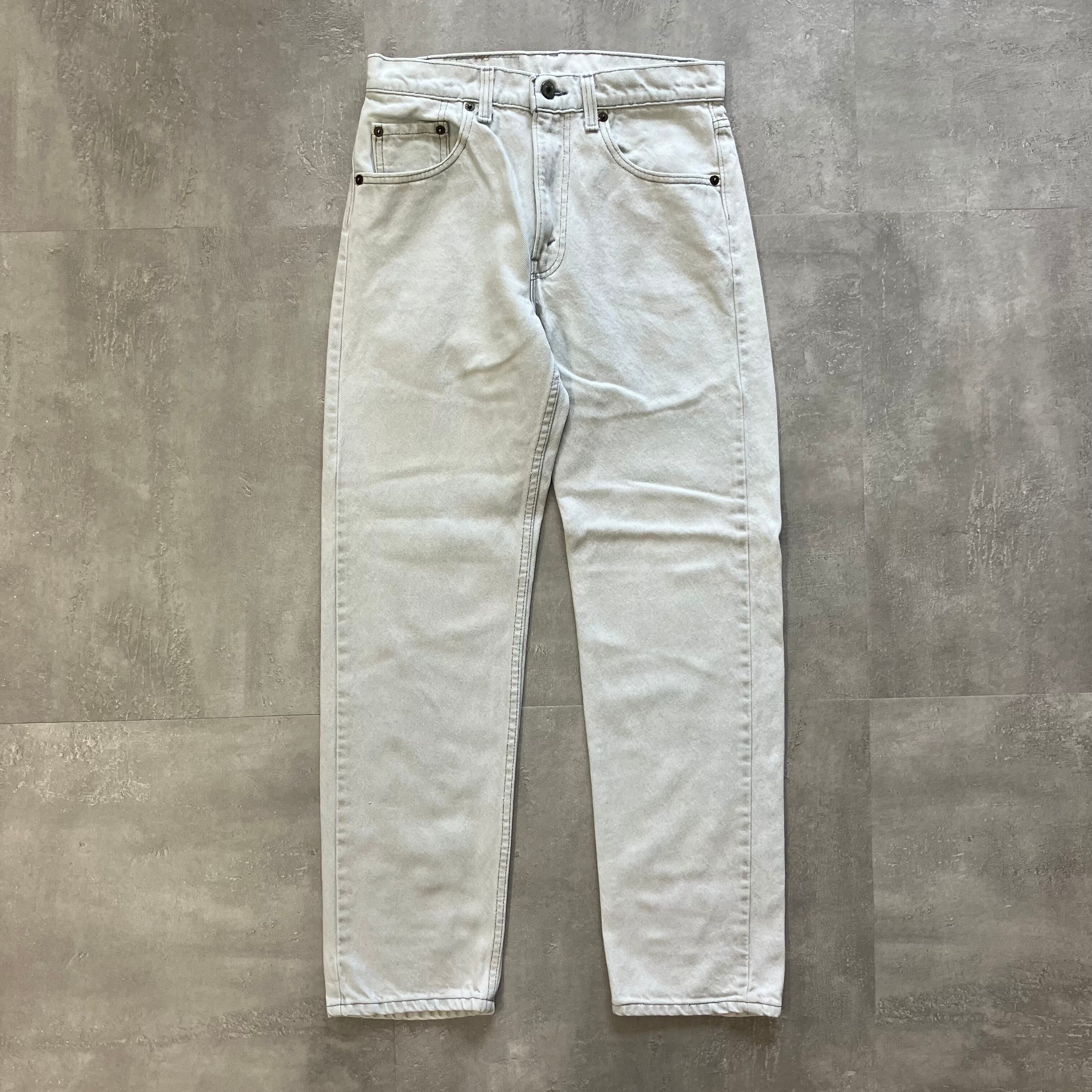 《実寸w28l28》levis505 90s usa製 アイスブルー デニムパンツ No.1388