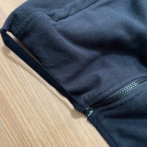 【THE NORTH FACE】訳あり フリース ジャケット ワンポイントロゴ 刺繍ロゴ ハーフドーム ジップアップ フルジップ 黒 S ノースフェイス US古着