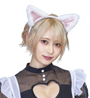 【新着特価】クリアストーン(Clearstone) コスプレ ハロウィン キャットカチューシャ 立ち耳 ユニセックス ホワイト×ピンク