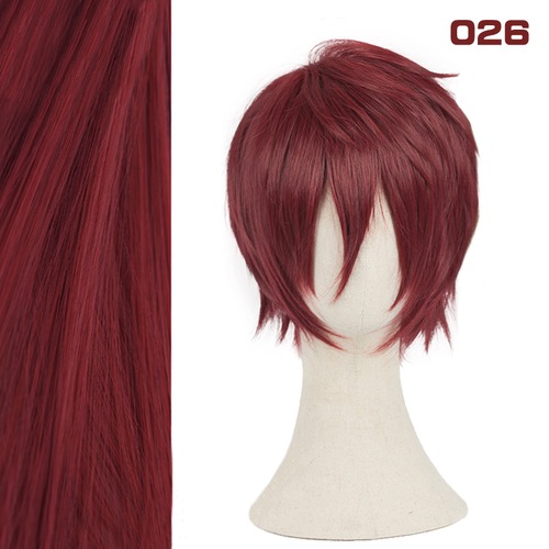 コスプレ耐熱ウィッグ ワインレッド ショートウィッグ ★NARUTO/我愛羅 等 ★192色のバリエーション!多様キャラのコスプレに最適です! 【1304-026】 ★受注品★