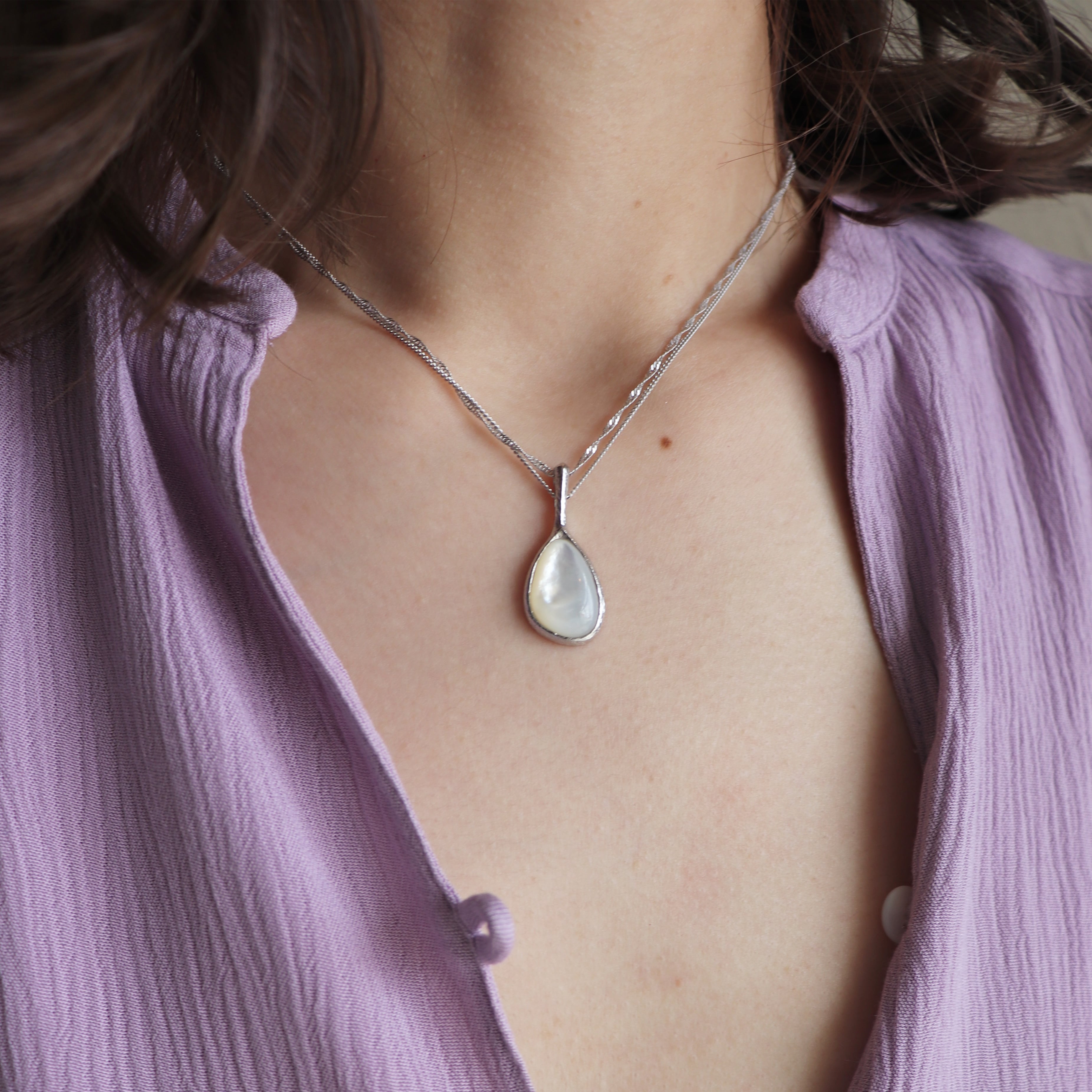 SV925doublechainshellnecklace