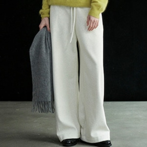 Drawstring Wide-Leg h Pants T4169