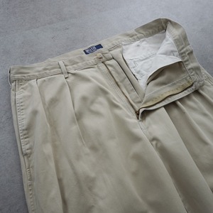90s 初期型 USA製 Polo by Ralph Lauren POLO CHINO beige [W34L27.5相当] 古着