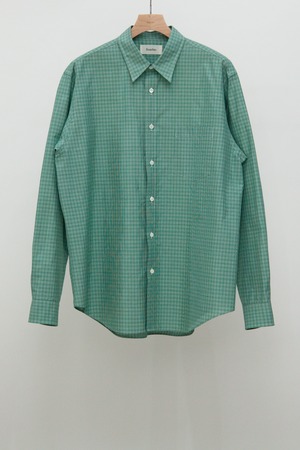 Silk Cotton Shirt - Green Check