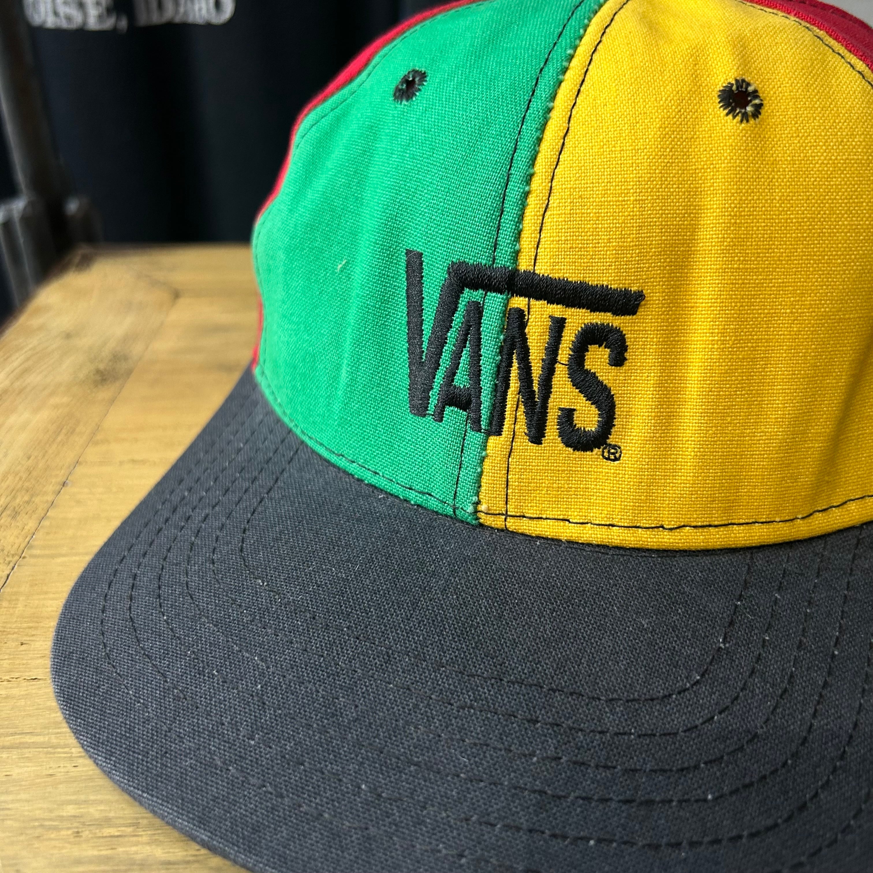 90s VANS rasta color cotton cap【仙台店】 | What'z up