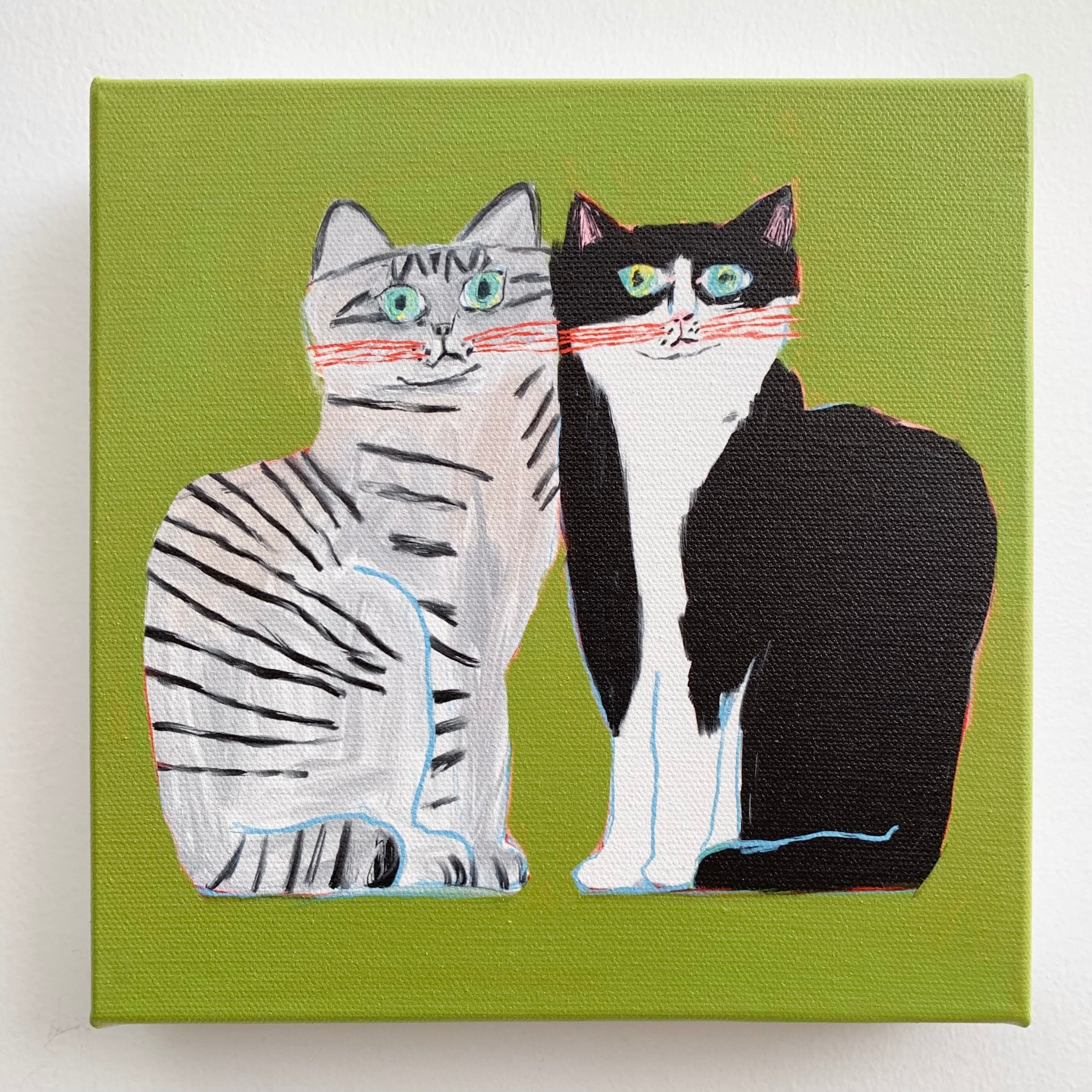 すりすり』キャンバス イラスト 猫 ねこ | torico
