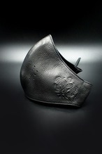 Item No.0395：RH Smooth Back Leather Surgical Mask/Atelier mark/BLACK