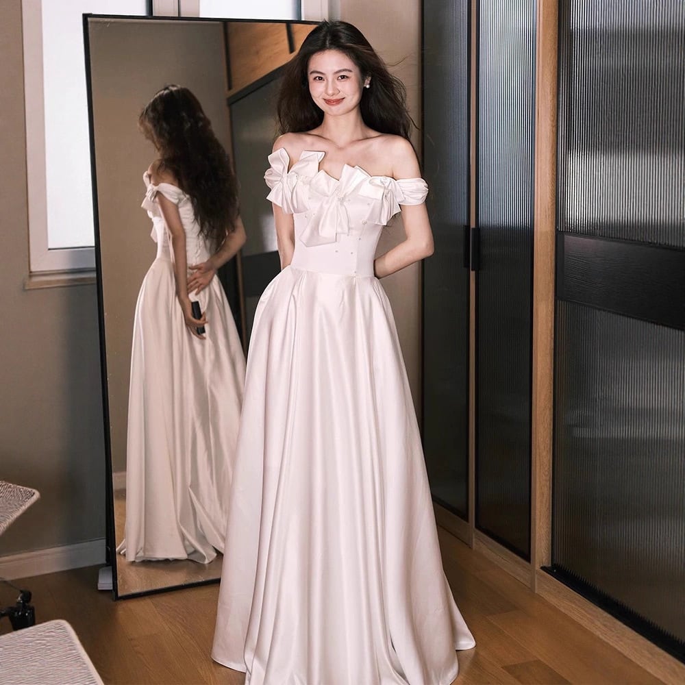 ロングドレス キャバドレス パーティードレス フレンチ風 オフショルダー 絶美 ライトウェディングドレス 新婦 結婚式 エンゲージ 誕生日 二次会 JC2-JSXAJSXA745