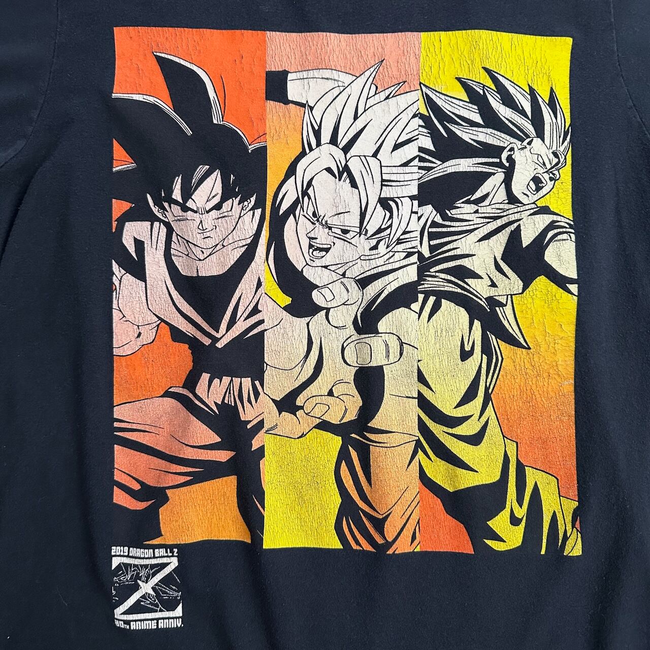 【E77】DORAGONBALLドラゴンボールキャラクタープリント Tee DORAGONBALL ドラゴンボール 両面プリント 悟空 アニメTシャツ