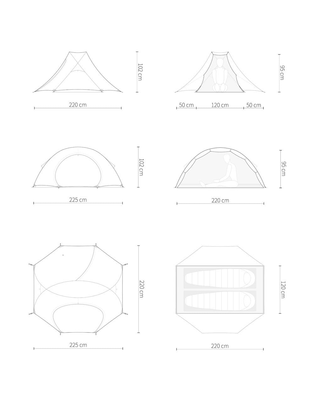 Lightrock 2P プレテント Pre Tents | Abenteuer