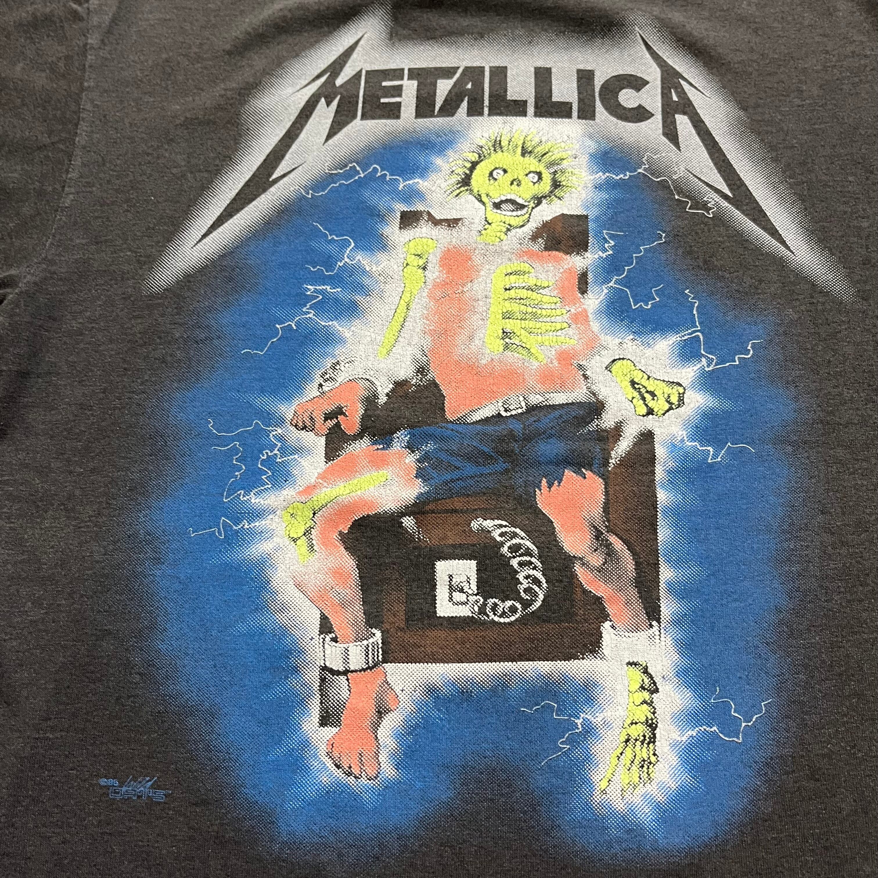 80年代〜 USA製 size : M【 METALLICA 】メタリカ METAL UP YOUR ASS バンドTシャツ バンT 両面プリント 黒  古着 古着屋 高円寺 ビンテージ AL/1