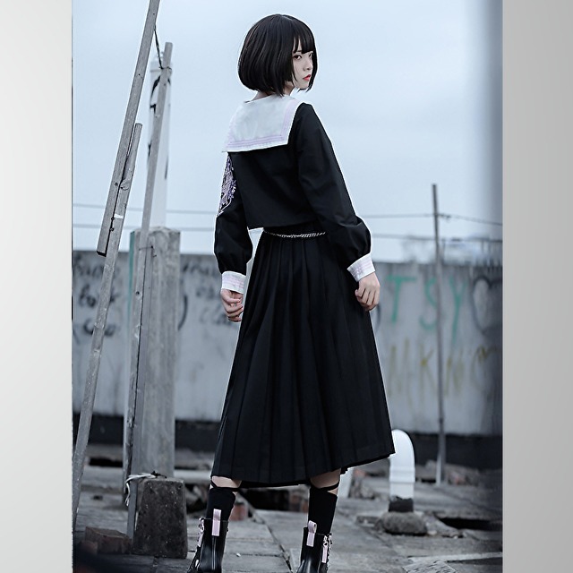 天使と悪魔 病み可愛い Jk制服 セーラー服 プリーツスカート チェーン付 地雷系 ストリート系 原宿女子 オルチャン 10代 代 天使と悪魔 サブカル系ファッション Seasonz 天使と悪魔 病み可愛い Jk制服 セーラー服 プリーツスカート チェーン付 地雷系 ストリート系 原宿女子 オルチャン 10代 代 天使と悪魔 サブカル系ファッション Seasonz