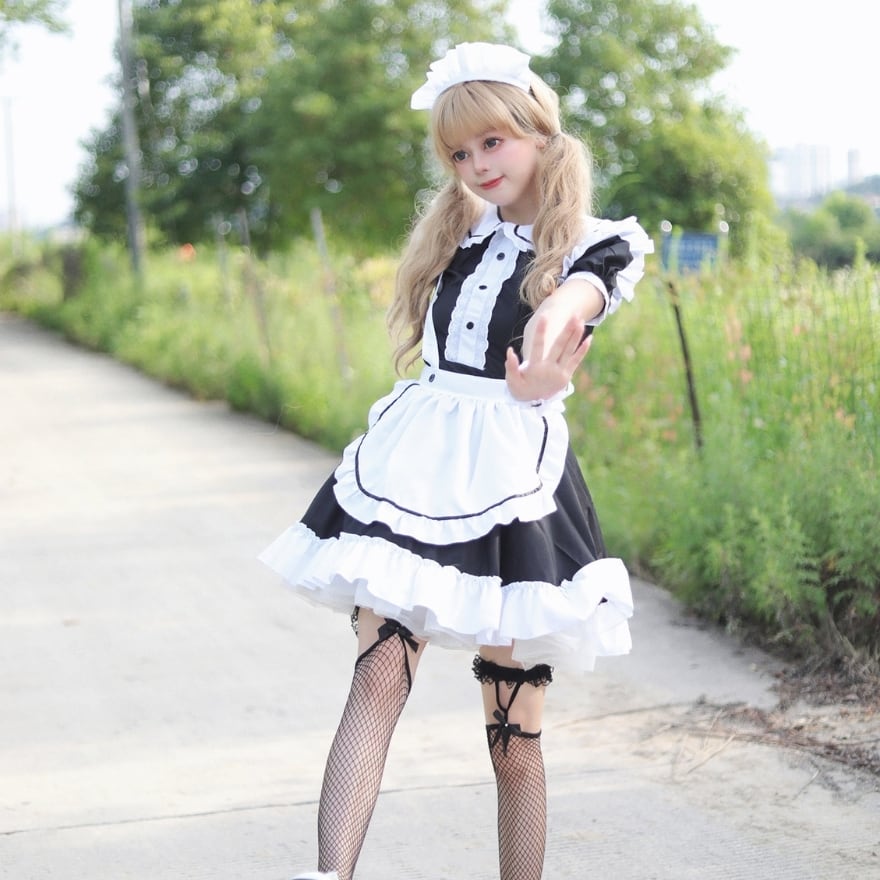 ゴスロリ通販 With U メイドワンピ 4点セット ロリータ