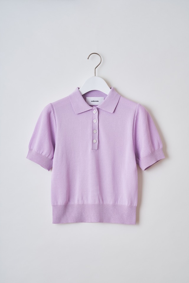 Knit polo shirt