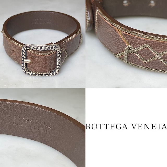 BOTTEGA VENETA metal buckle bracelet with chain