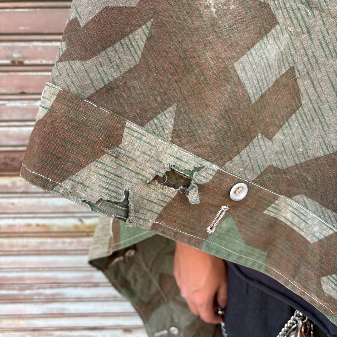 貴重 40s German Army ドイツ軍 実物 M-31 Splinter Camo Zeltbahn WW2