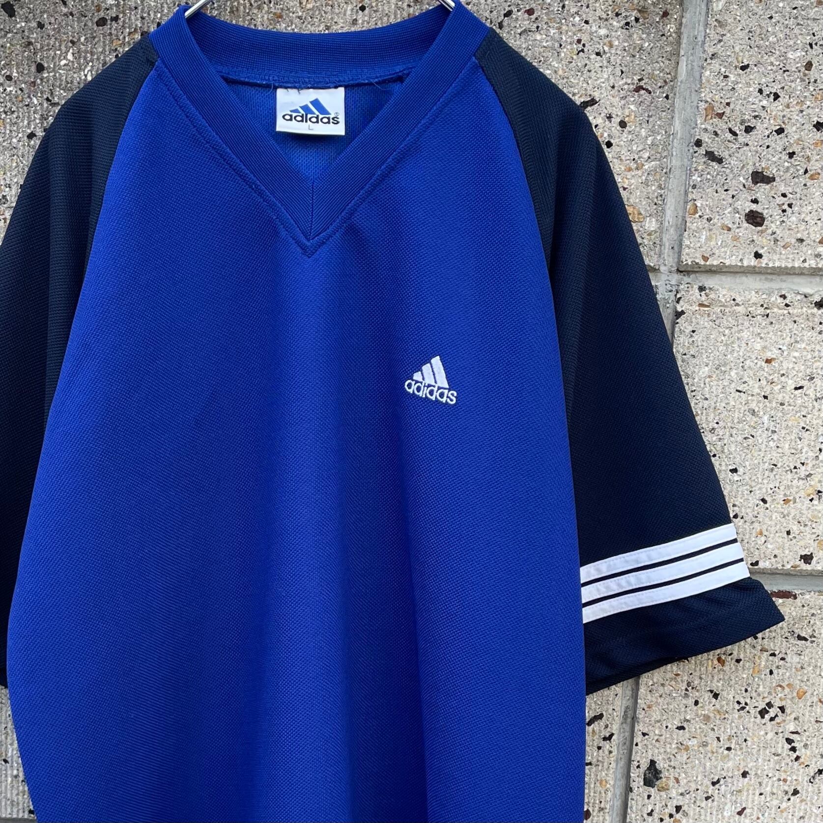 【Lサイズ】adidas アディダス 90s~00s 古着 フットボール風 ゲームジャージ