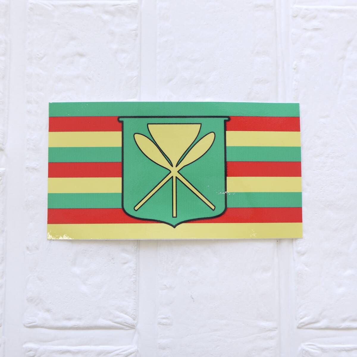 ★ハワイ直輸入★ハワイ王朝/ハワイ王国/ハワイ王朝時代 国旗ステッカー/ハワイアン雑貨/シール/イオラニ宮殿