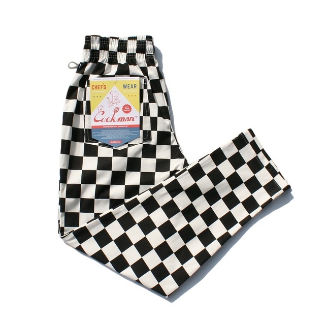 COOKMAN (クックマン) Chef Pants Checker (シェフパンツ チェッカー) ブラック 231-83831