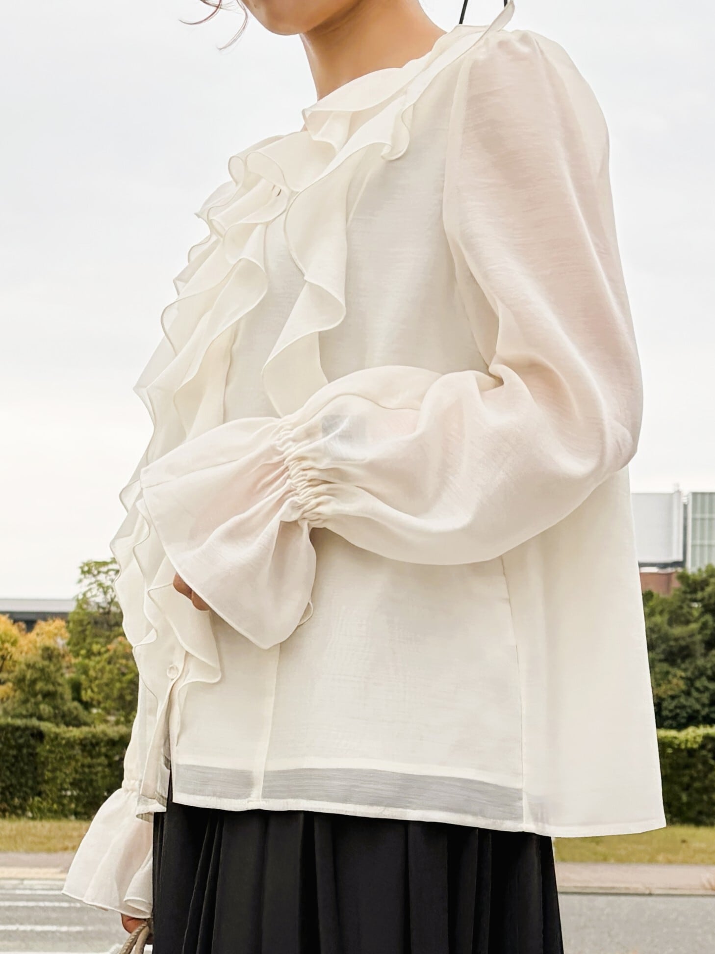 9286KT】シアーラッフルブラウス（9113-61056） | 9286 Fashion Lab