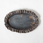 ［石渡 磨美 ］36　フリルプレートL（黒唐金）