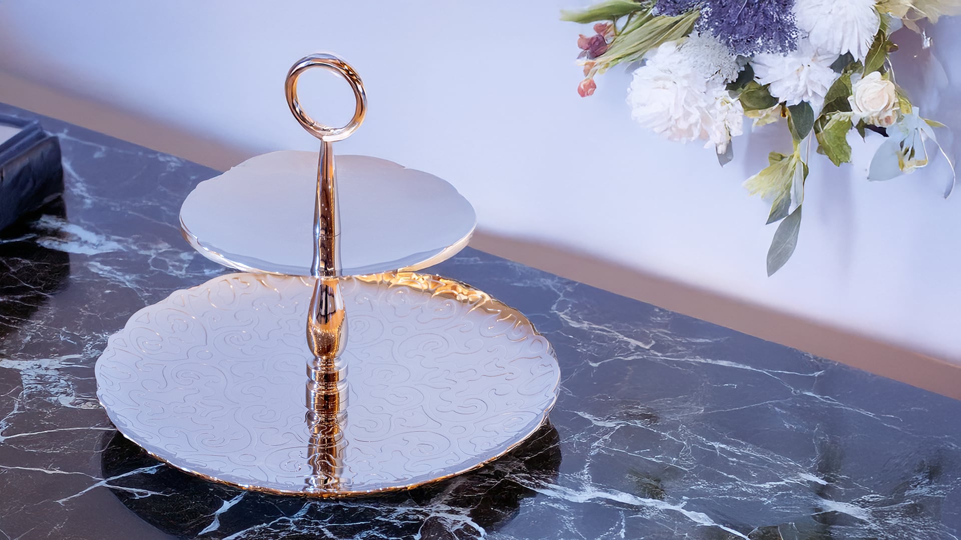 ALESSI ケーキスタンド DRESSED シルバー