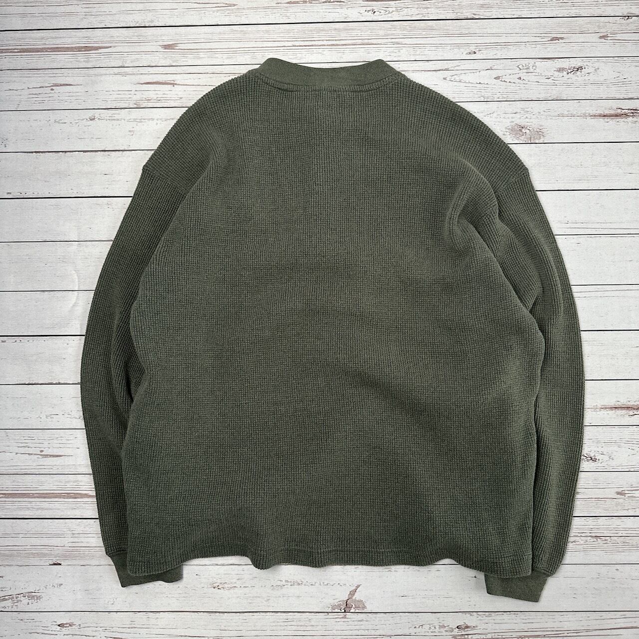 90s northwest territory サーマル ヘンリーネック ワッフル地 カーキ