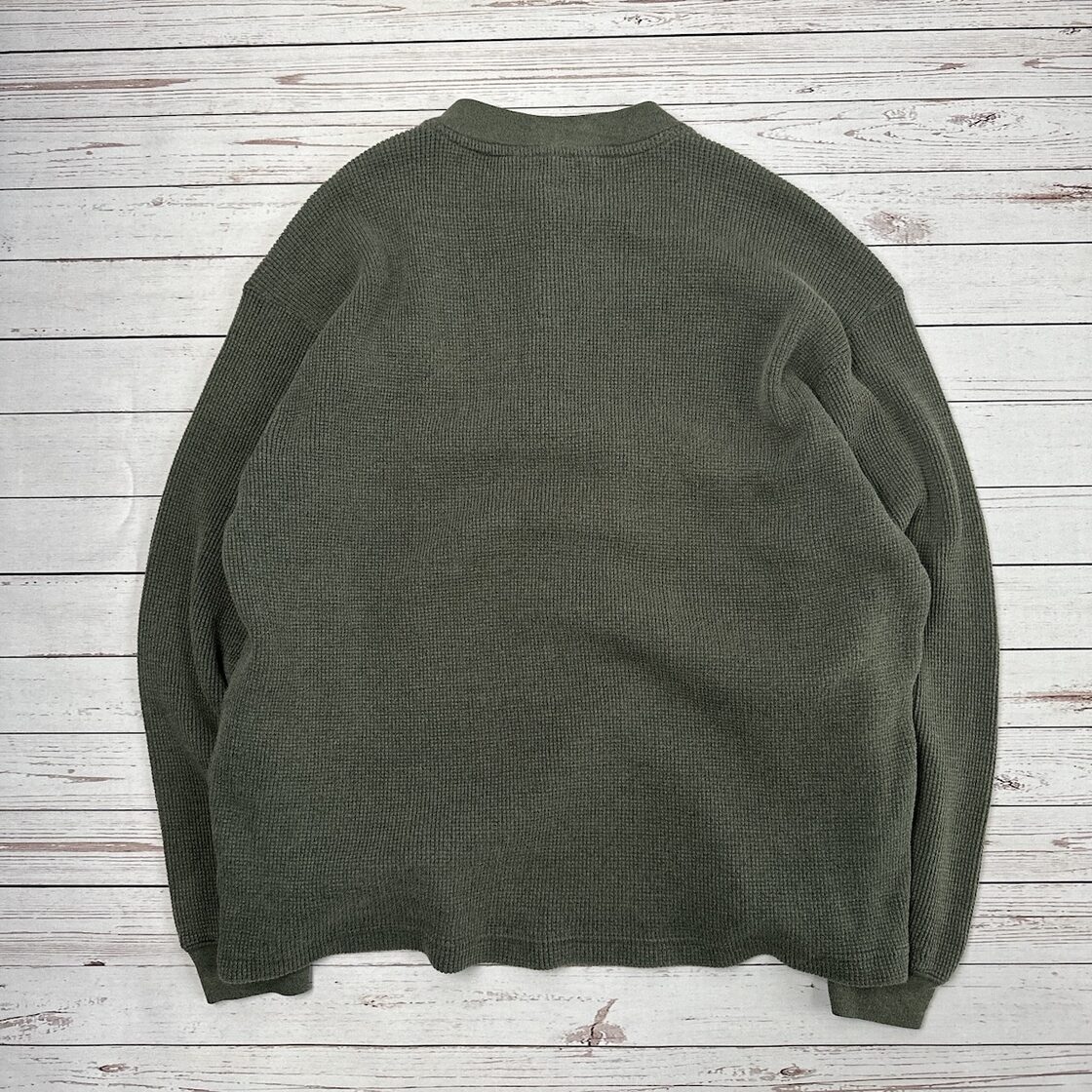 90s northwest territory サーマル ヘンリーネック ワッフル地 カーキ 