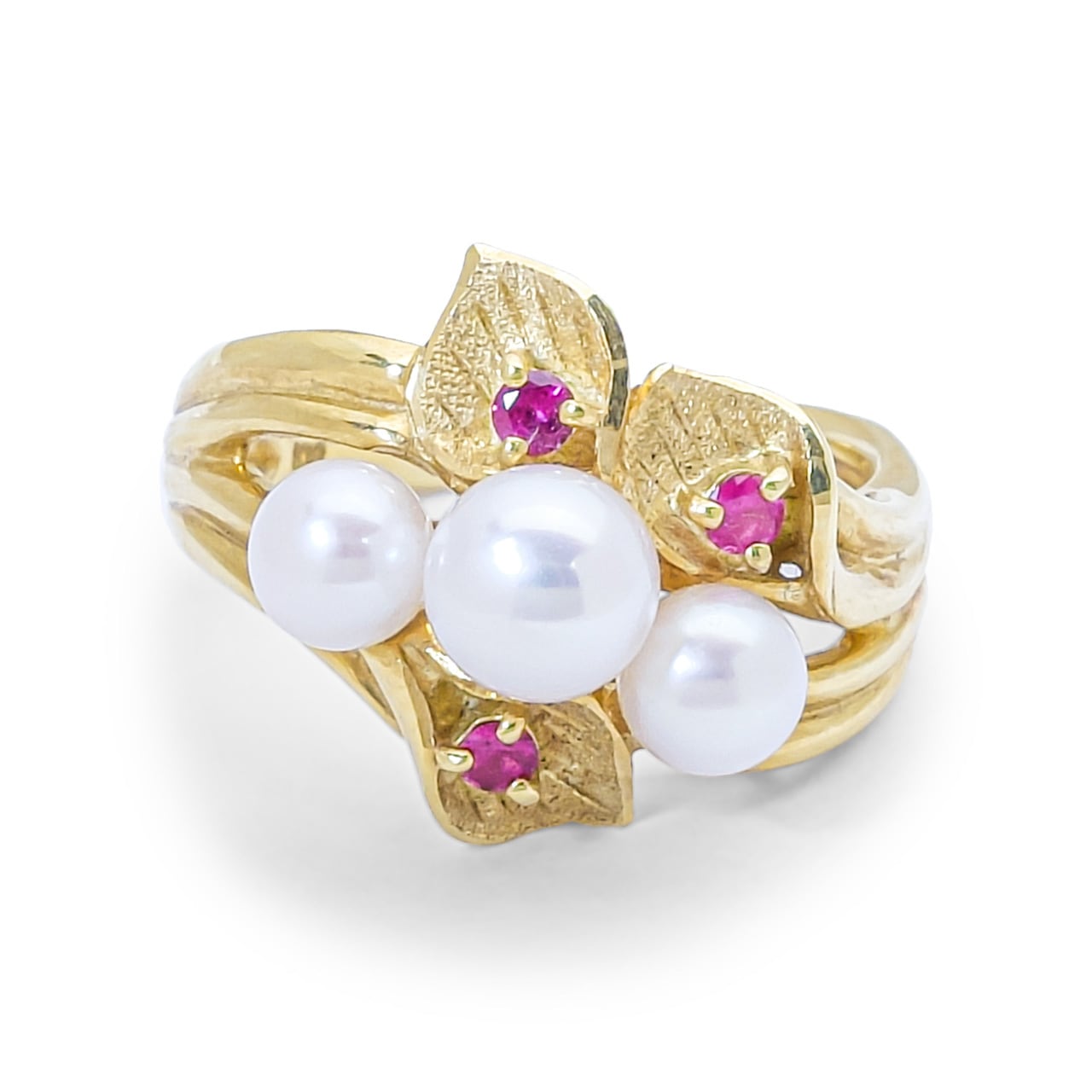 K18ルビーパールリング K18 ルビーパールリング 0.09ct 12号