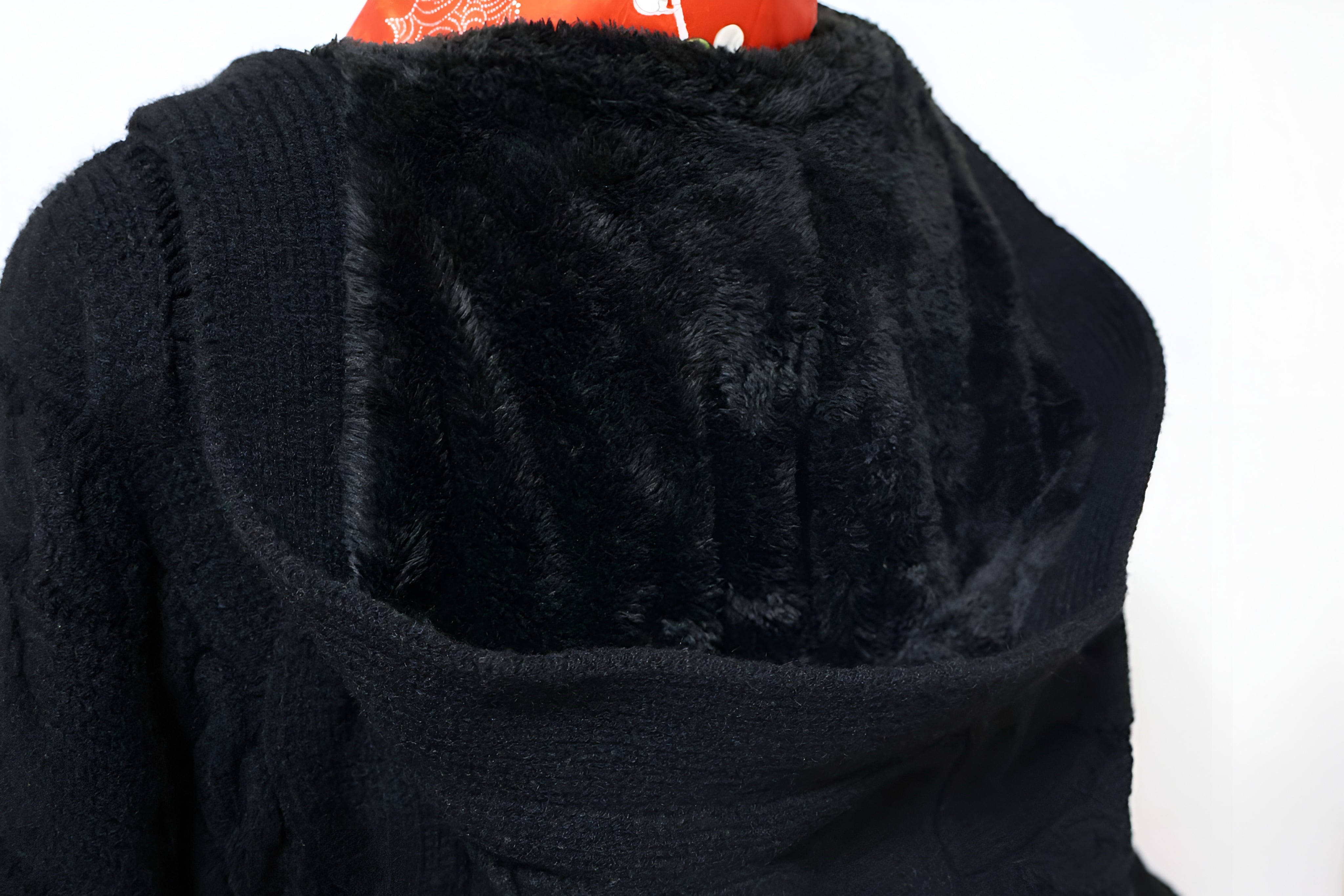 ラ*ル様 BRIEFING ブラック フード付きセーター フード付きケーブルニット羽織 ブラック | MISAMARU