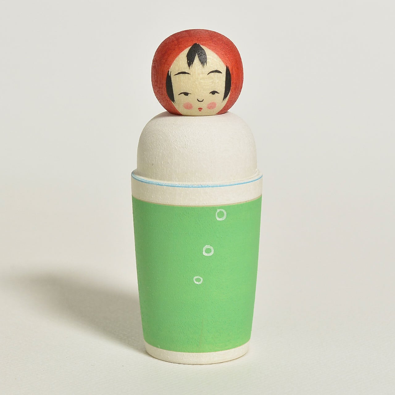 クリームソーダちゃんえじここけし 約2寸 約6cm 鈴木明 工人（作並系