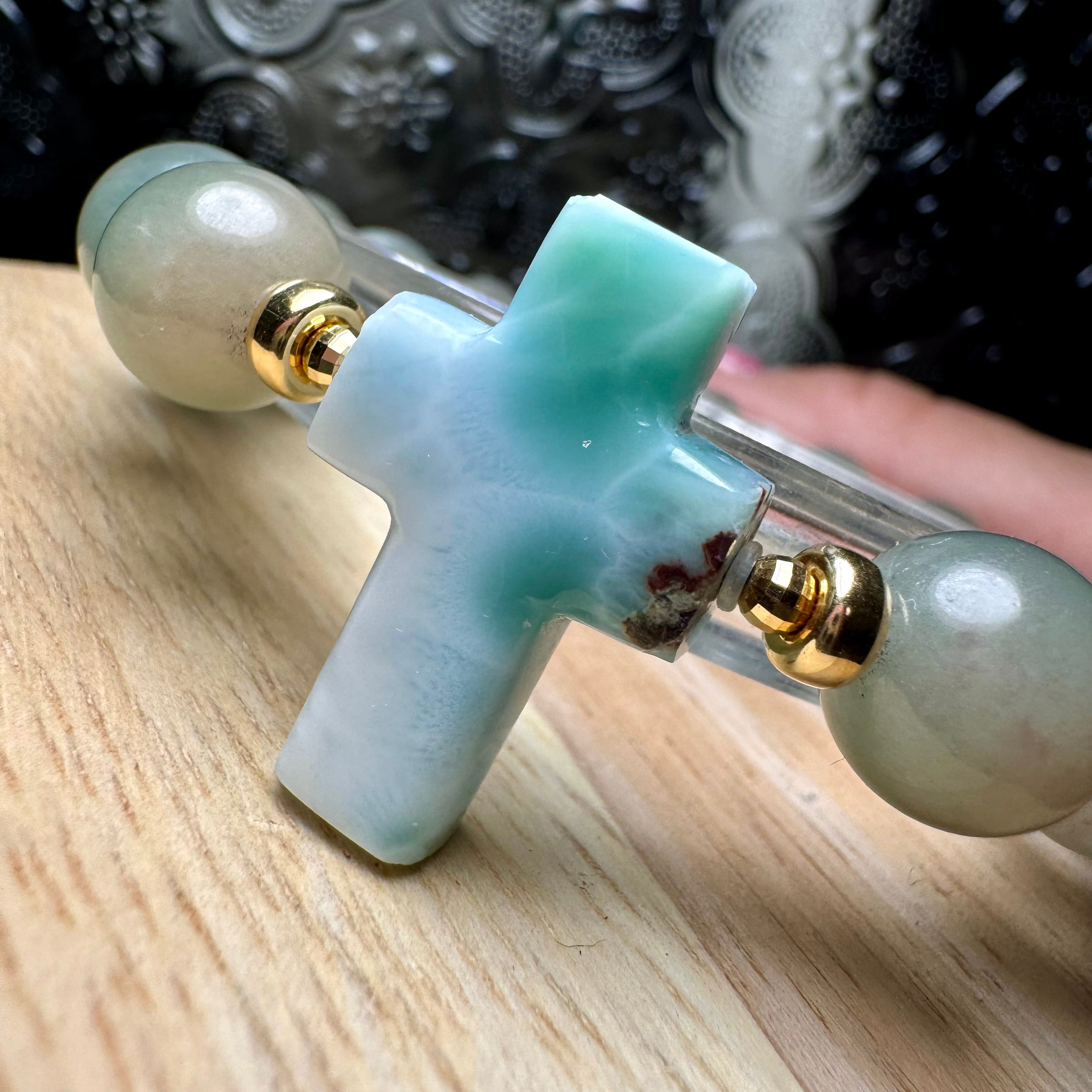 no.42 デザインブレス トルマリン & ラリマー