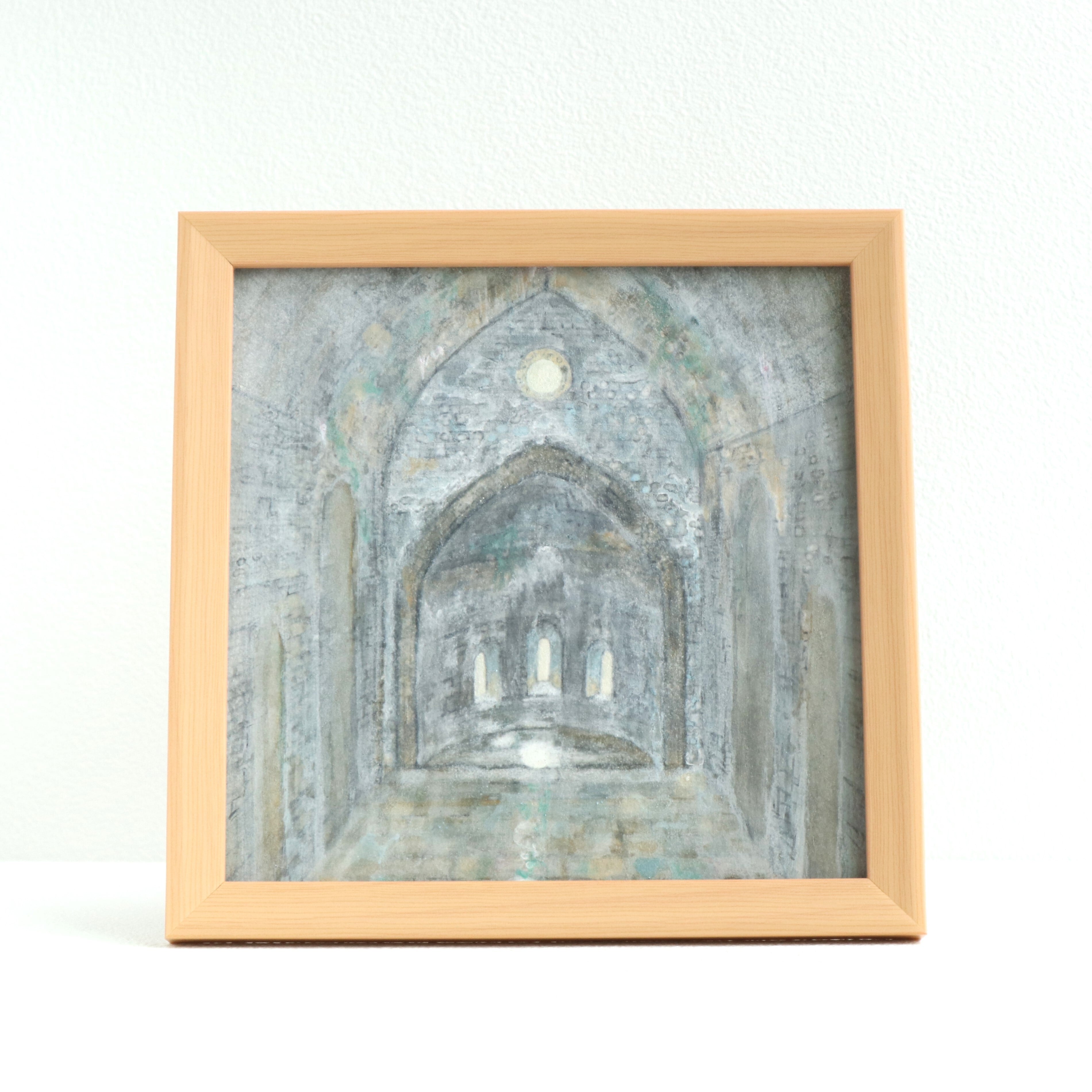 心を癒す教会アート｜月夜の照らす教会とうさぎ｜神聖な光を届ける日本