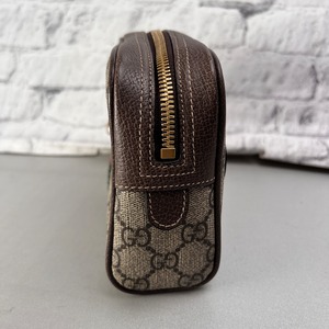 GUCCI グッチ GGスプリーム ウエストバッグ クラッチバッグ ブラウン A-13857