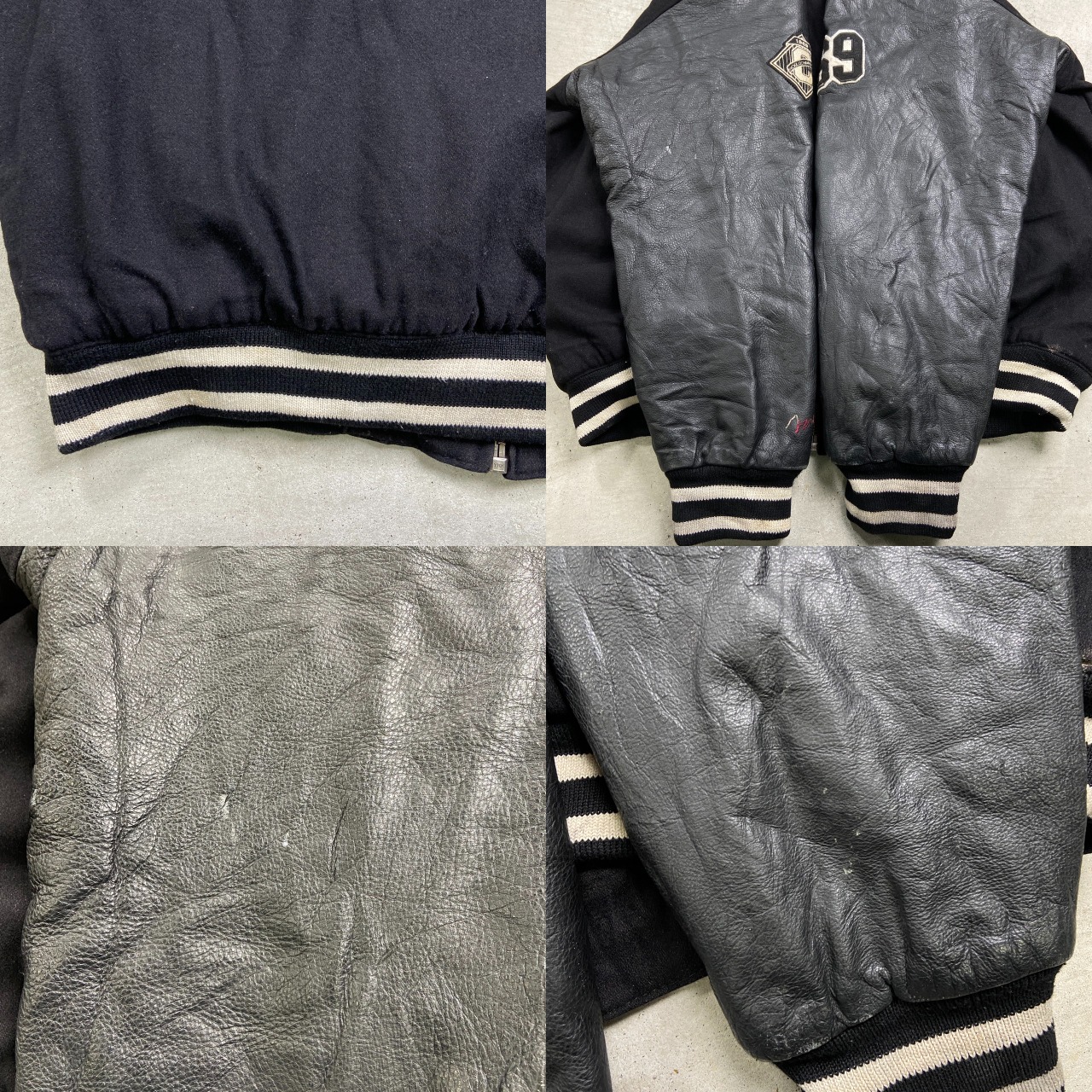 COOGI クージー ウールスタジャン フェルトパッチ 中綿入り メンズ2XL 