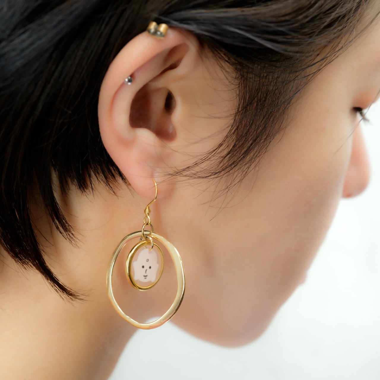 お地蔵さん 仏像 ピアス / イヤリング ハンドメイド コラボアイテム