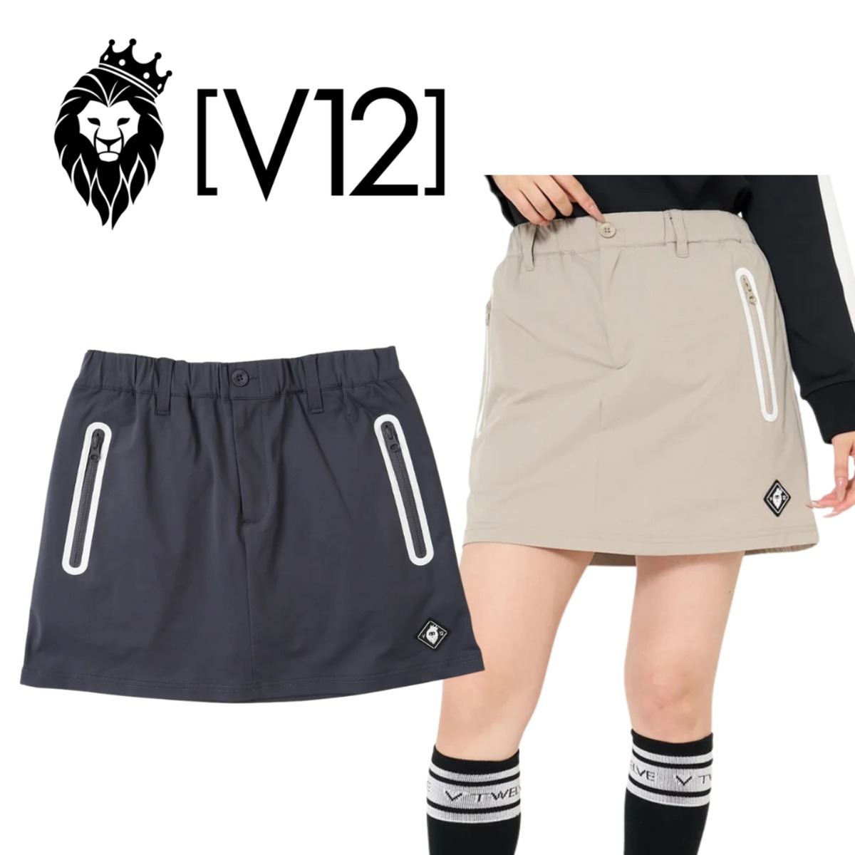 2026AW 【レディース】 V12 ブイトゥエルブ SEAL PK SKIRT ゴルフ