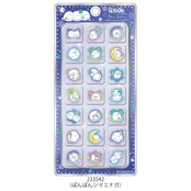 きゅるポコシール　ぽんぽんシマエナガ