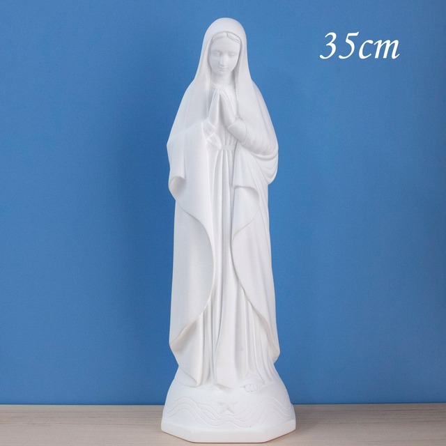 海の星の聖母像【35cm】室内用白色仕上げ