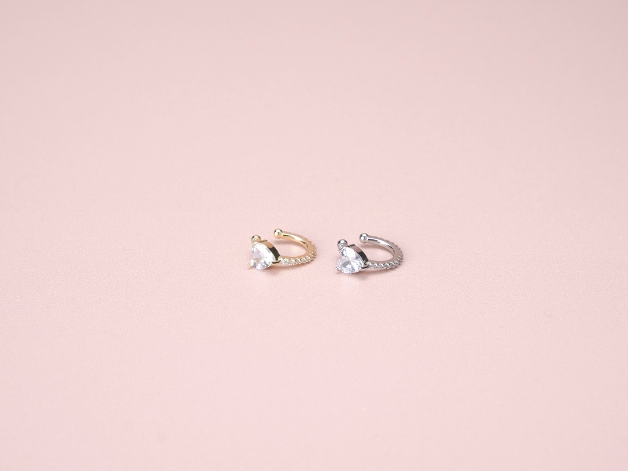 ハートカットイヤーカフ( ゴールド / シルバー)