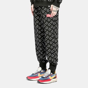 送料無料【HIPANDA ハイパンダ】メンズ ロゴ オールプリント スウェットパンツ MEN'S LOGO ALL OVER PRINT SWEAT PANTS / BLACK・WHITE