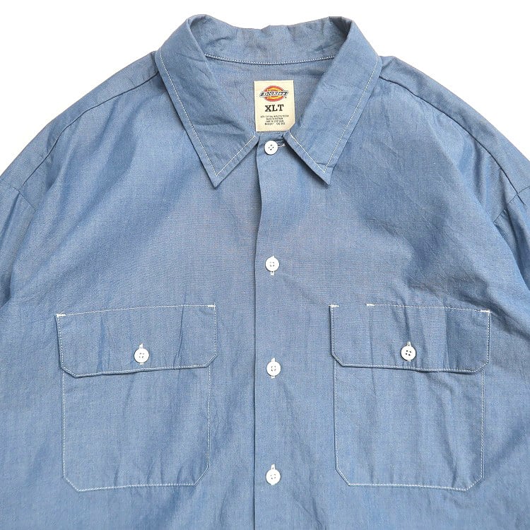 古着 ディッキーズ Dickies ワークシャツ シャンブレーシャツ 長袖