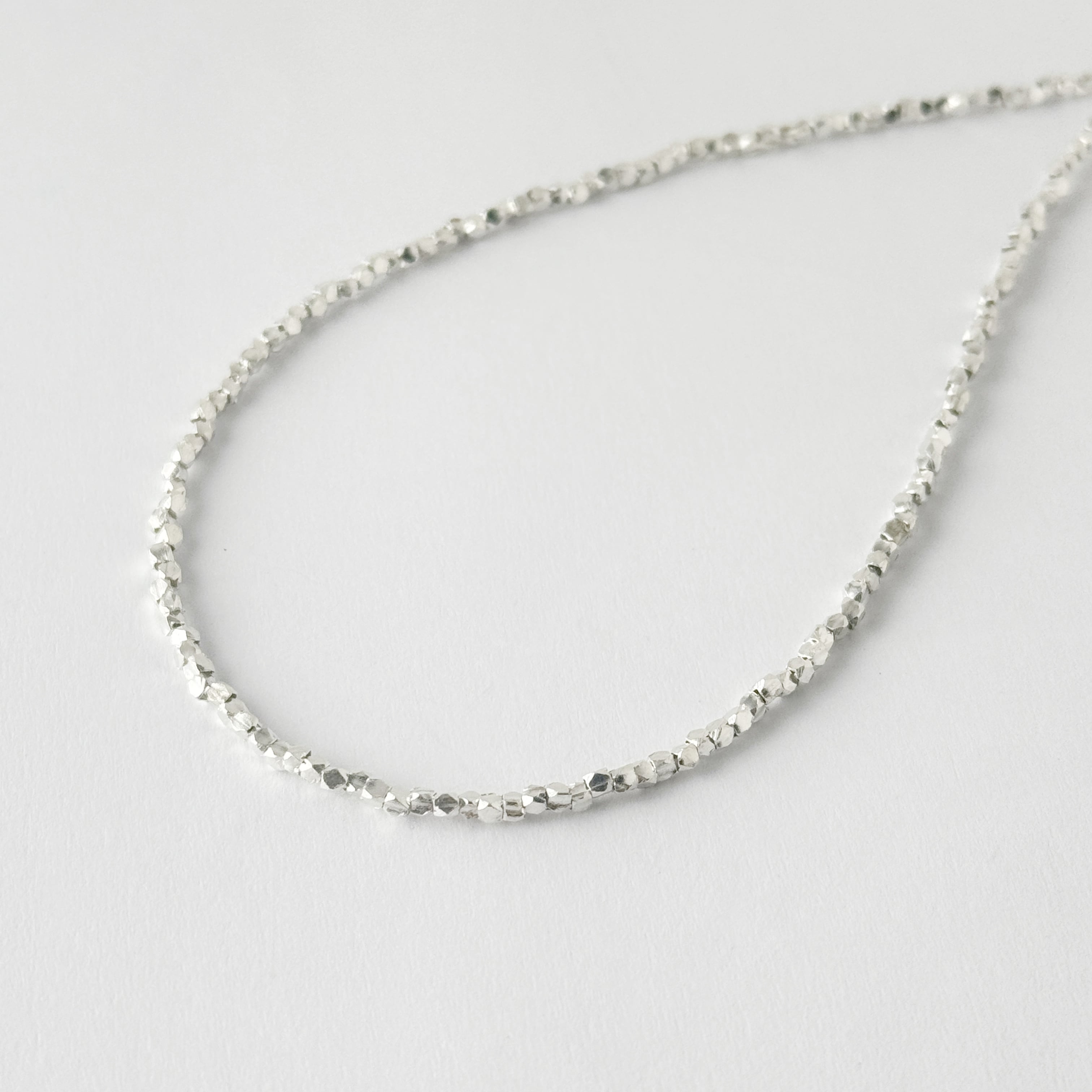 1.5mm キューブ カット シルバー ネックレス 60/70cm | 【公式通販
