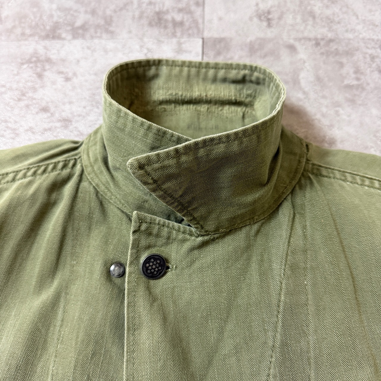 40's M-43 HBT Shirt Jacket US-ARMY 40年代 アメリカ軍 ヘリンボーン シャツ ジャケット ミリタリー ヴィンテージ ビンテージ  TT2026-0033 - 5