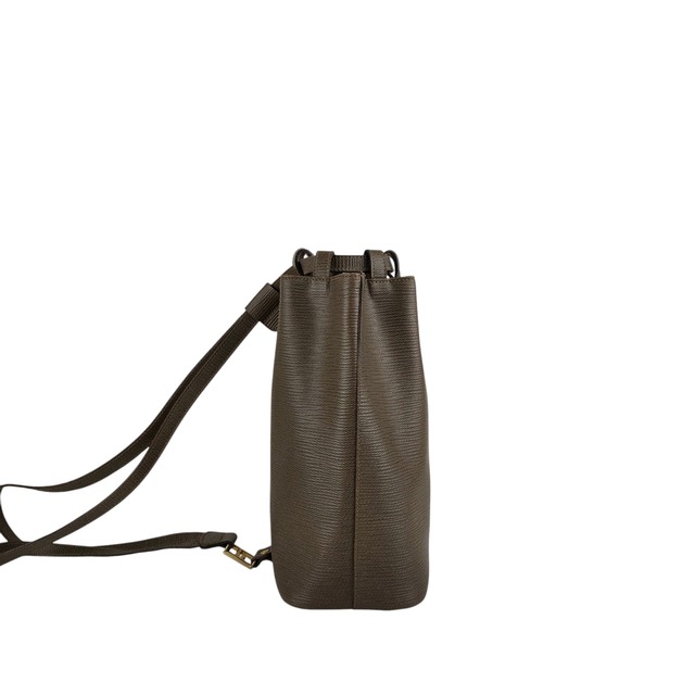 FENDI フェンディ ショルダーバッグ ブラウン FFロゴ レザー 巾着 2WAY vintage ヴィンテージ オールド z6vszr