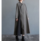 チャイナ 千鳥格子 ワンピース  00229