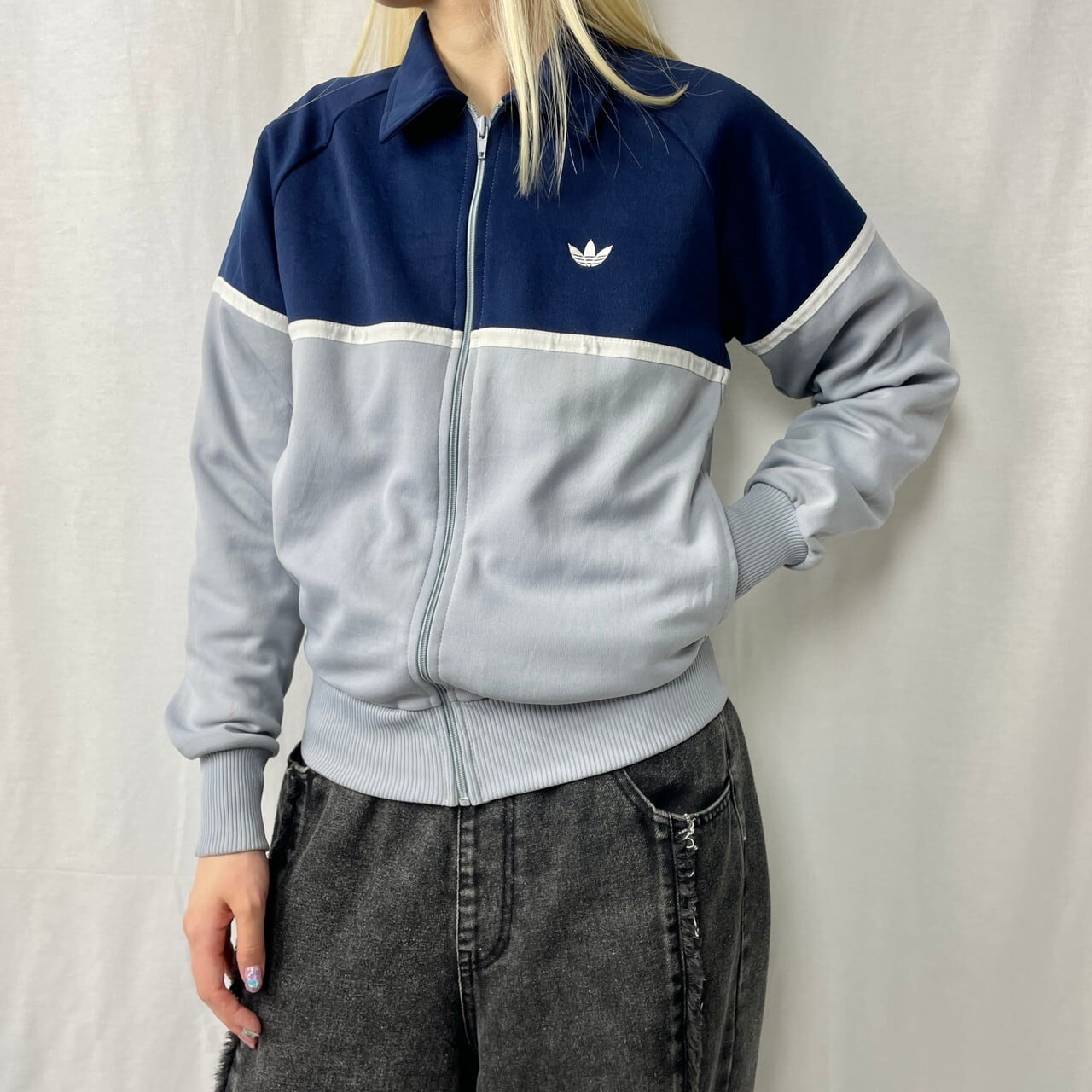 80年代 adidas アディダス ハイネック トラックジャケット レディースS 