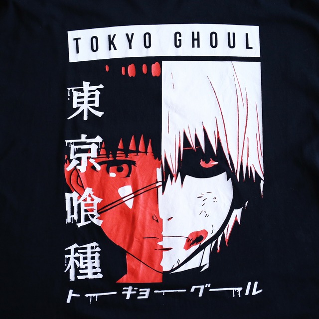 ”東京喰種×金木くん"  2 face box printed tee